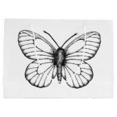 黒縁の白い蝶 ラージペーパーバッグ (裏面)
