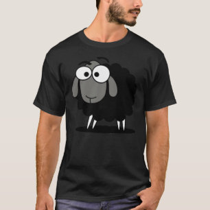 黒羊漫画Tおもしろいシャツステッカーダベット Tシャツ