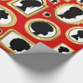 黒美しいヴィンテージアフリカカメオ ラッピングペーパー (角)