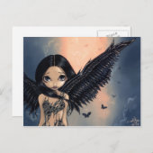「黒翼天使」ポストカード ポストカード (正面/裏面)