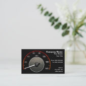 黒背景に対する車速計 名刺 (スタンド正面)