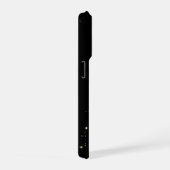 黒背景に星と虹色のハート iPhoneケース (右側面)