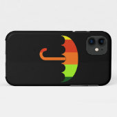 黒背景に虹の傘 Case-Mate iPhoneケース (裏面(横))