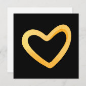 黒背景に金のハート シーズンカード (正面/裏面)