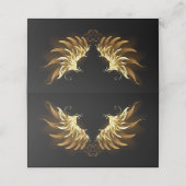 黒背景に金の天使の翼 予約カード (外部開封)