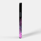 黒背景に隔離された色とりどりの粉の爆発 iPhoneケース (右側面)