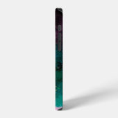 黒背景に隔離された色とりどりの粉の爆発 iPhoneケース (左側面)