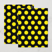 黒背景に黄色の円 ポストカード (正面/裏面)