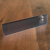 黒背景のエレクトリックギター デスクネームプレート (側面)