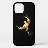 黒背景のゴールデンバード Case-Mate iPhoneケース (裏面)