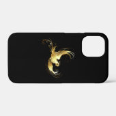 黒背景のゴールデンバード Case-Mate iPhoneケース (裏面 (横))