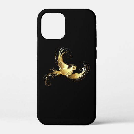 黒背景のゴールデンバード Case-Mate iPhoneケース (裏面)