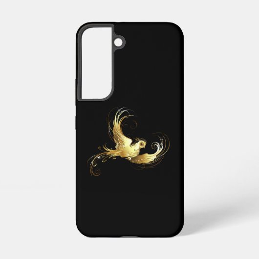 黒背景のゴールデンバード SAMSUNG GALAXYケース (裏面)
