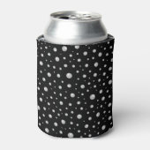 黒背景のパール柄 缶クーラー (缶正面)