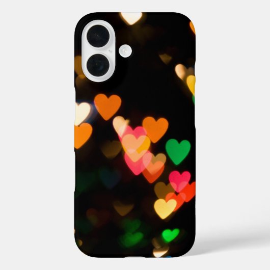 黒背景のボケハート Case-Mate iPhoneケース (裏面)