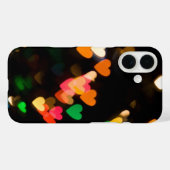 黒背景のボケハート Case-Mate iPhoneケース (裏面 (横))