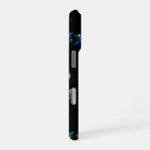 黒背景のボケ泡 iPhoneケース (右側面)