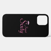 黒背景のモダンクラウン・スウィート・シックスティ Case-Mate iPhoneケース (裏面 (横))