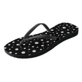 黒背景の真珠模様 ビーチサンダル (アングル)