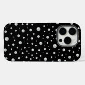 黒背景の真珠模様 Case-Mate iPhoneケース (裏面 (横))