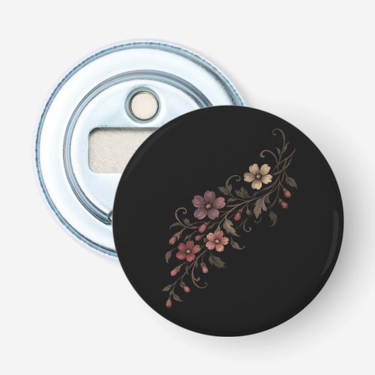 黒背景の花束 栓抜き (正面)