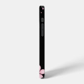 黒背景の花 iPhoneケース (左側面)