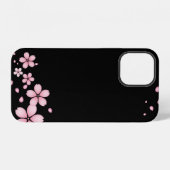 黒背景の花 iPhoneケース (裏面横)