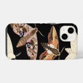 黒背景の蛾 iPhoneケース (裏面横)