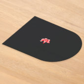 黒背景の赤い花 アクリル招待状 (レイダウン)