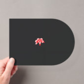 黒背景の赤い花 アクリル招待状 (インサイチュ (ポータブル))