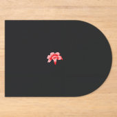 黒背景の赤い花 アクリル招待状 (正面)