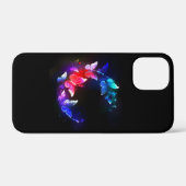 黒背景の輝くネオンナイトバタフライ Case-Mate iPhoneケース (裏面 (横))