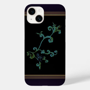 黒背景の青い花 Case-Mate iPhone 14ケース