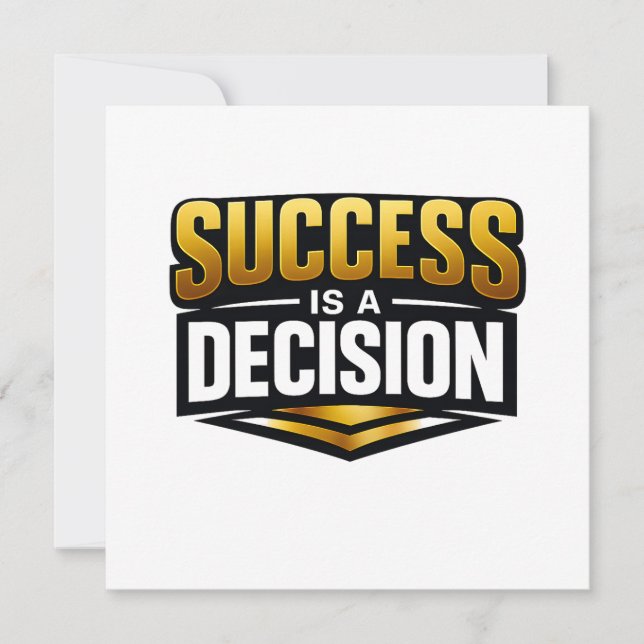 黒背景のSuccess Gold Typography (正面)
