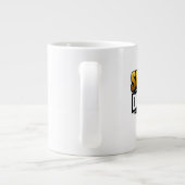 黒背景のSuccess Gold Typography ジャンボコーヒーマグカップ (裏面)