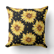 黒背景ひまわり