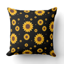 黒背景ひまわり