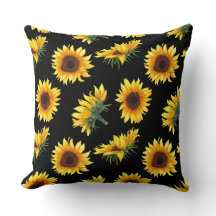 黒背景ひまわり