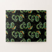 黒背景スネークパターンデザイン ジグソーパズル (横)