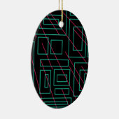 黒背景デザイン セラミックオーナメント (右)