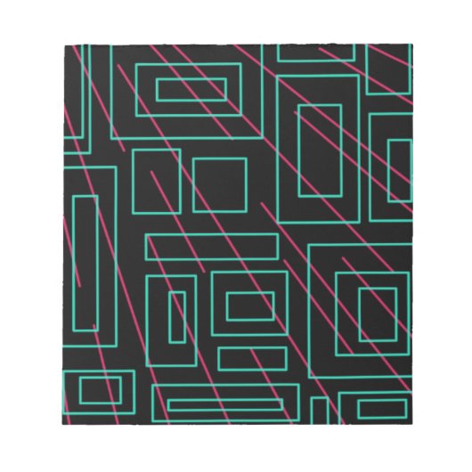 黒背景デザイン ノートパッド (正面)