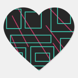黒背景デザイン ハートシール