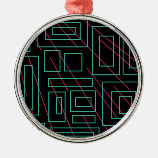 黒背景デザイン メタルオーナメント (正面)