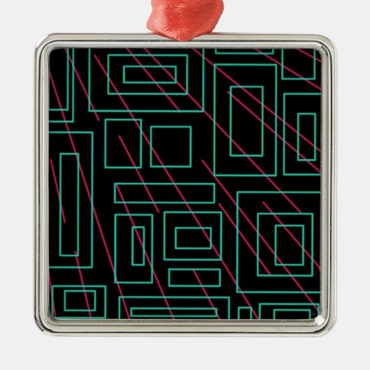 黒背景デザイン メタルオーナメント (正面)