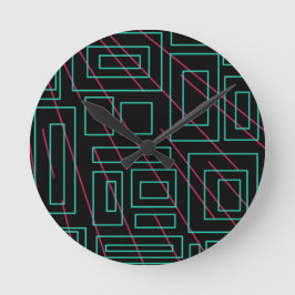黒背景デザイン ラウンド壁時計