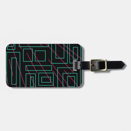 黒背景デザイン ラゲッジタグ (正面横)