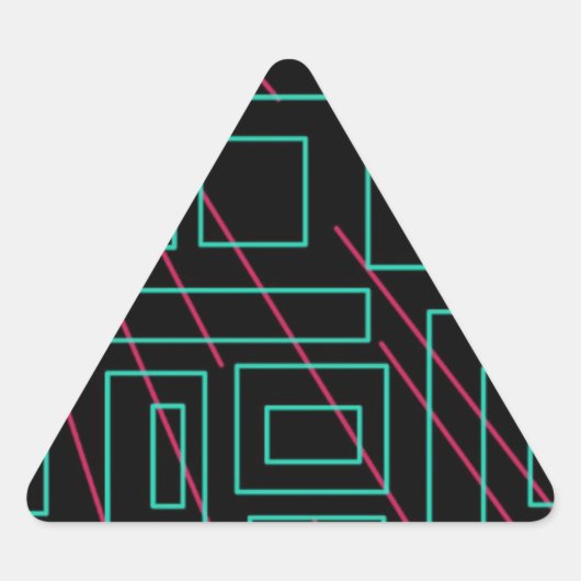 黒背景デザイン 三角形シール (正面)