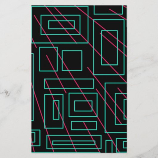 黒背景デザイン 便箋 (正面)