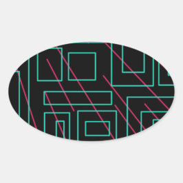 黒背景デザイン 楕円形シール