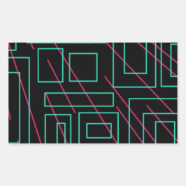 黒背景デザイン 長方形シール